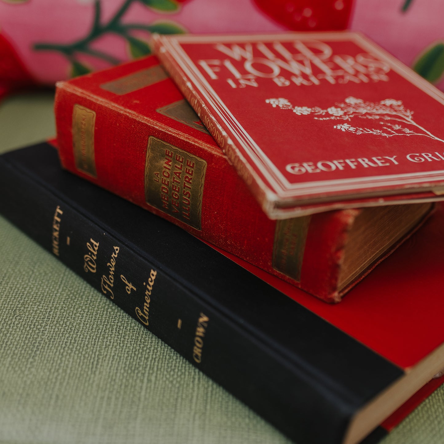 Red Floral Book Set