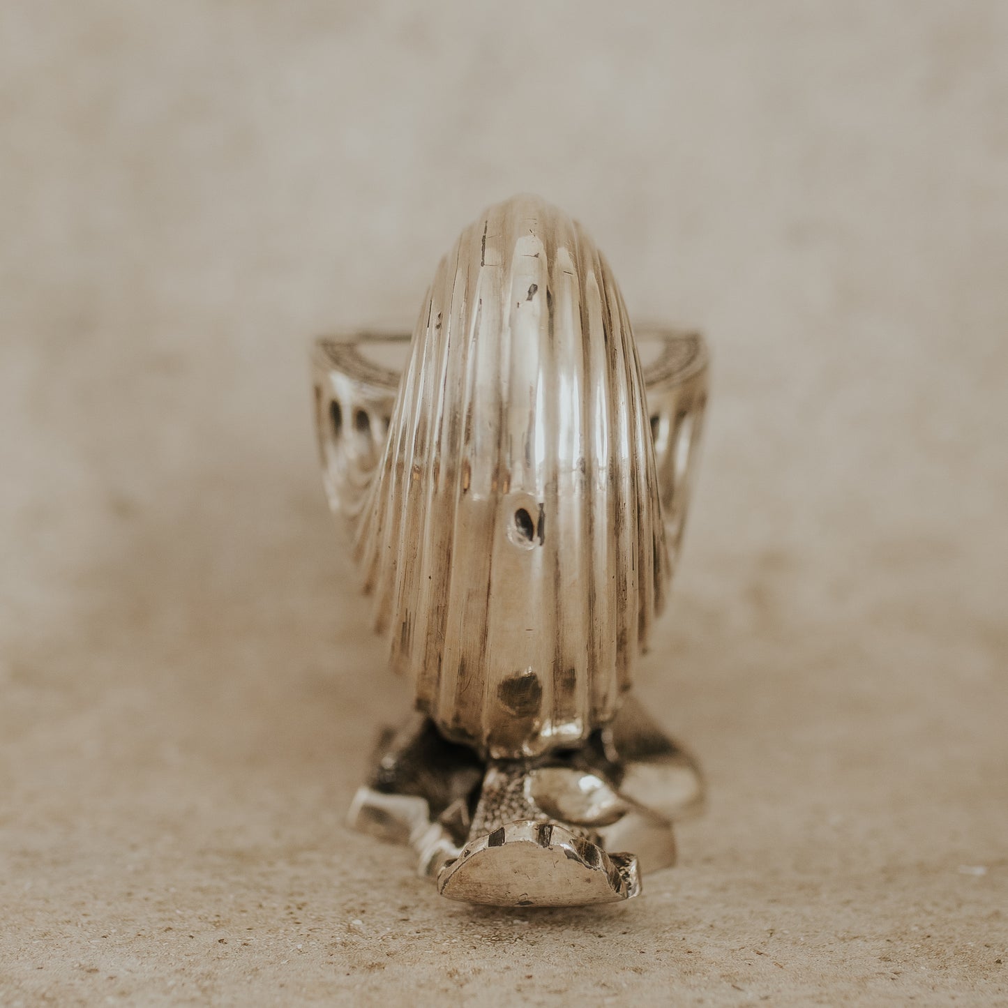 Silver-Plated Nautilus Shell-Shaped Spoon Warmer