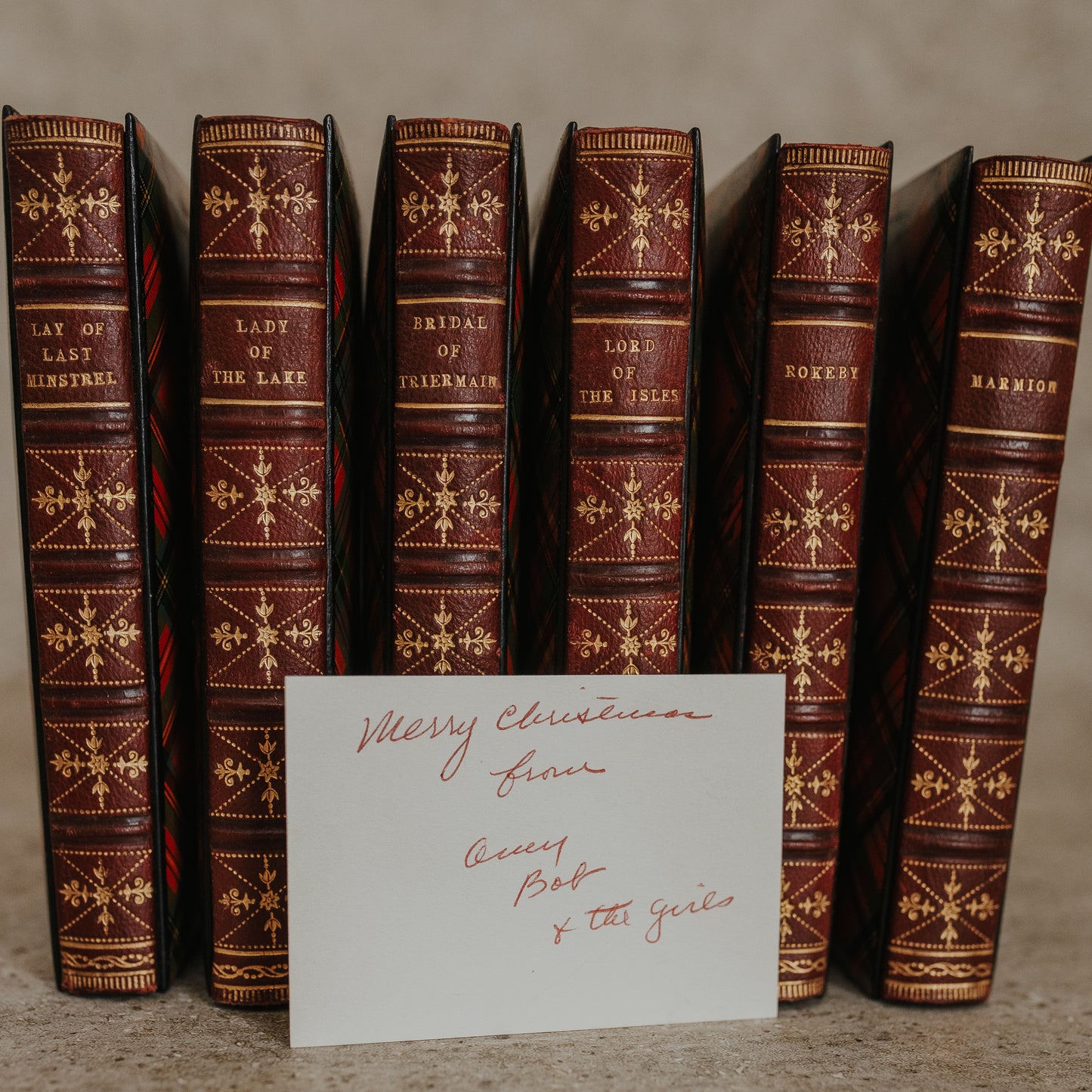Scott's Poetical Works Tartanware Book Set