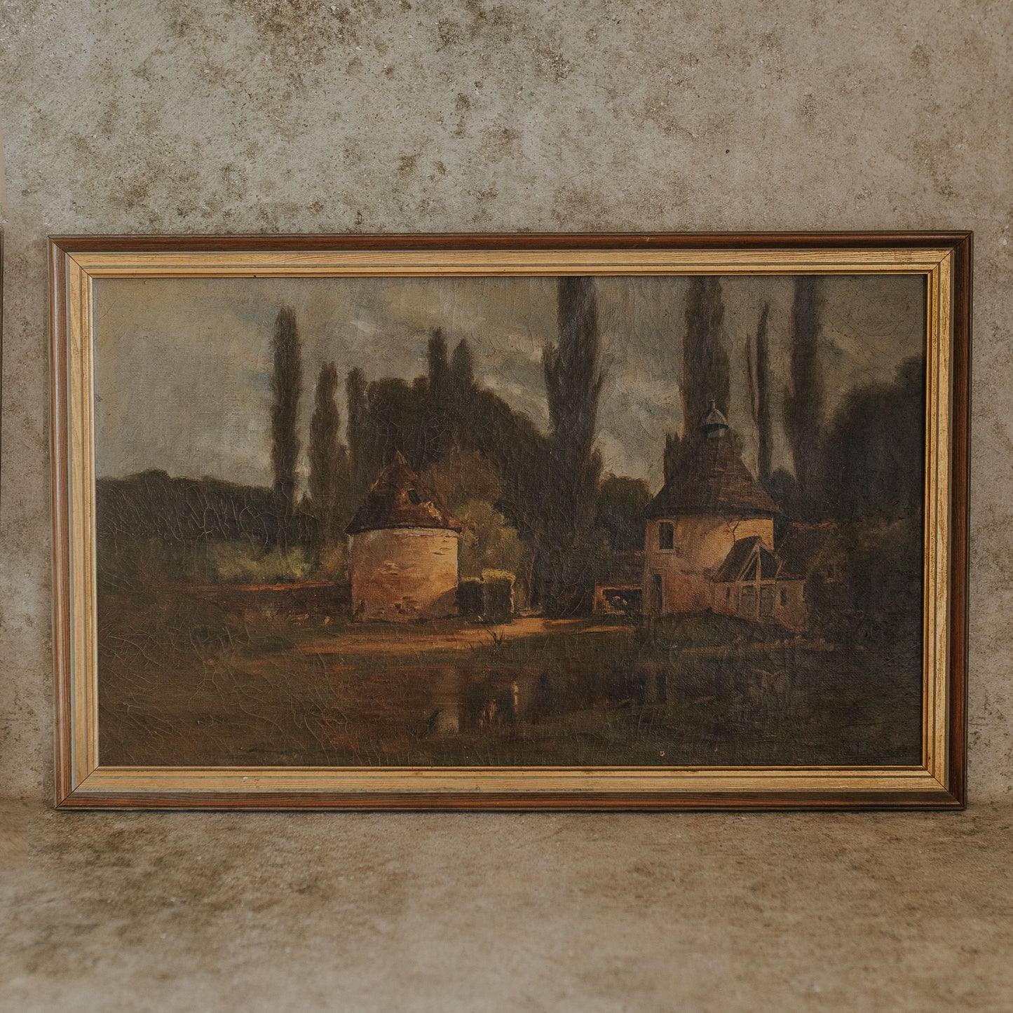 Antique 1888 Oil Painting on Canvas – Study After François B. de Blois