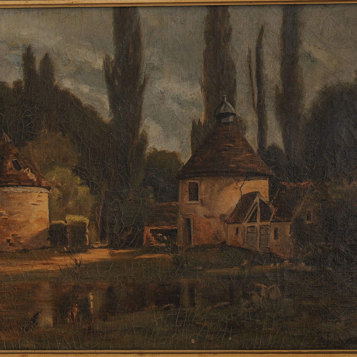 Antique 1888 Oil Painting on Canvas – Study After François B. de Blois