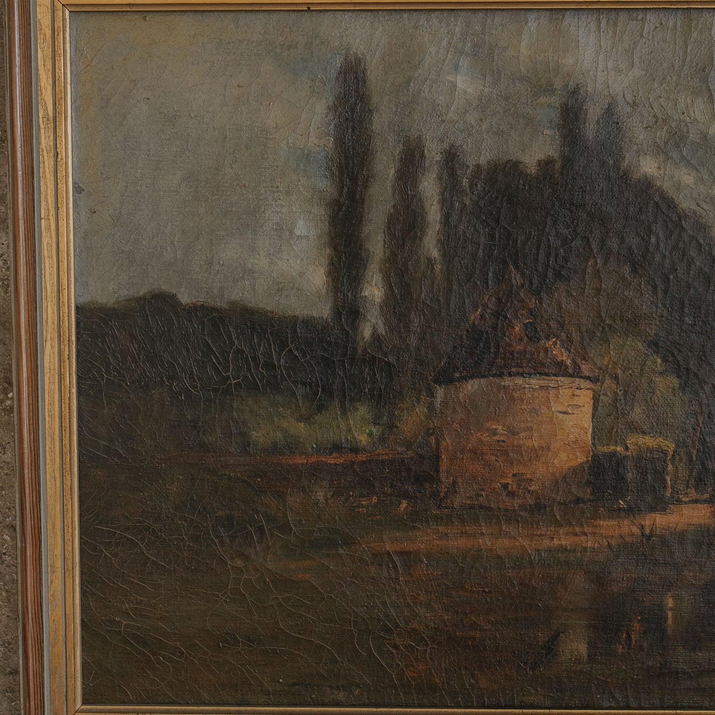 Antique 1888 Oil Painting on Canvas – Study After François B. de Blois