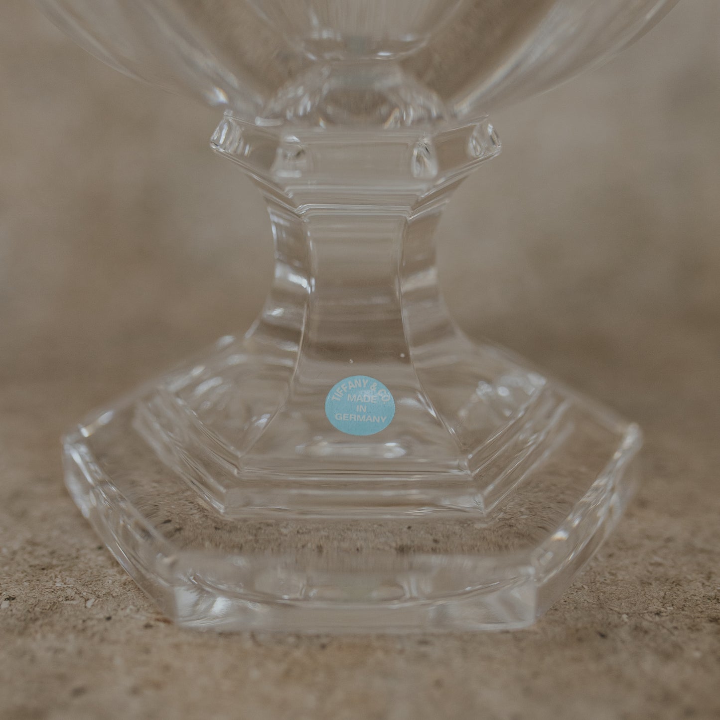 Vintage Tiffany & Co. Crystal Urn Vase with Frosted Floral Etchings