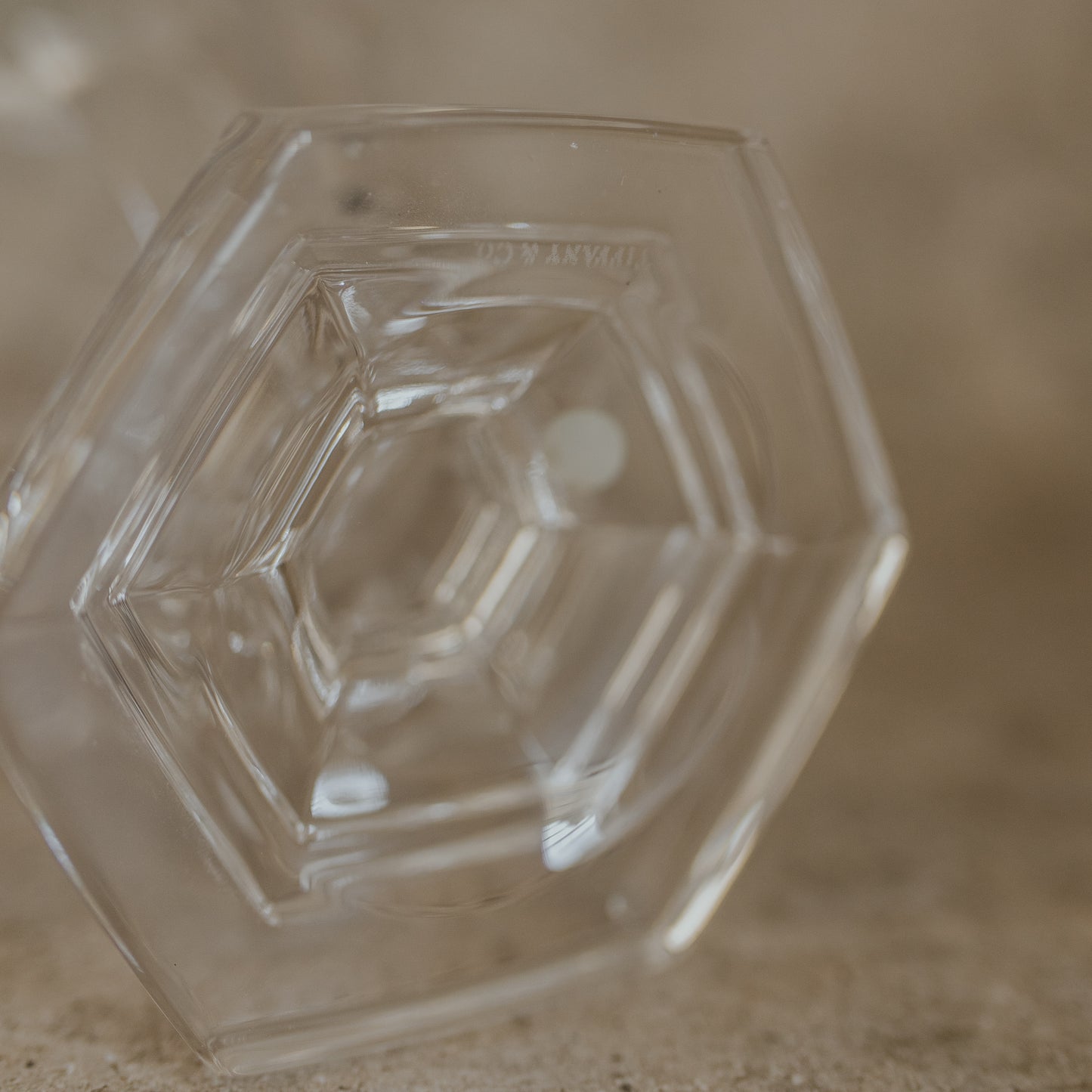 Vintage Tiffany & Co. Crystal Urn Vase with Frosted Floral Etchings