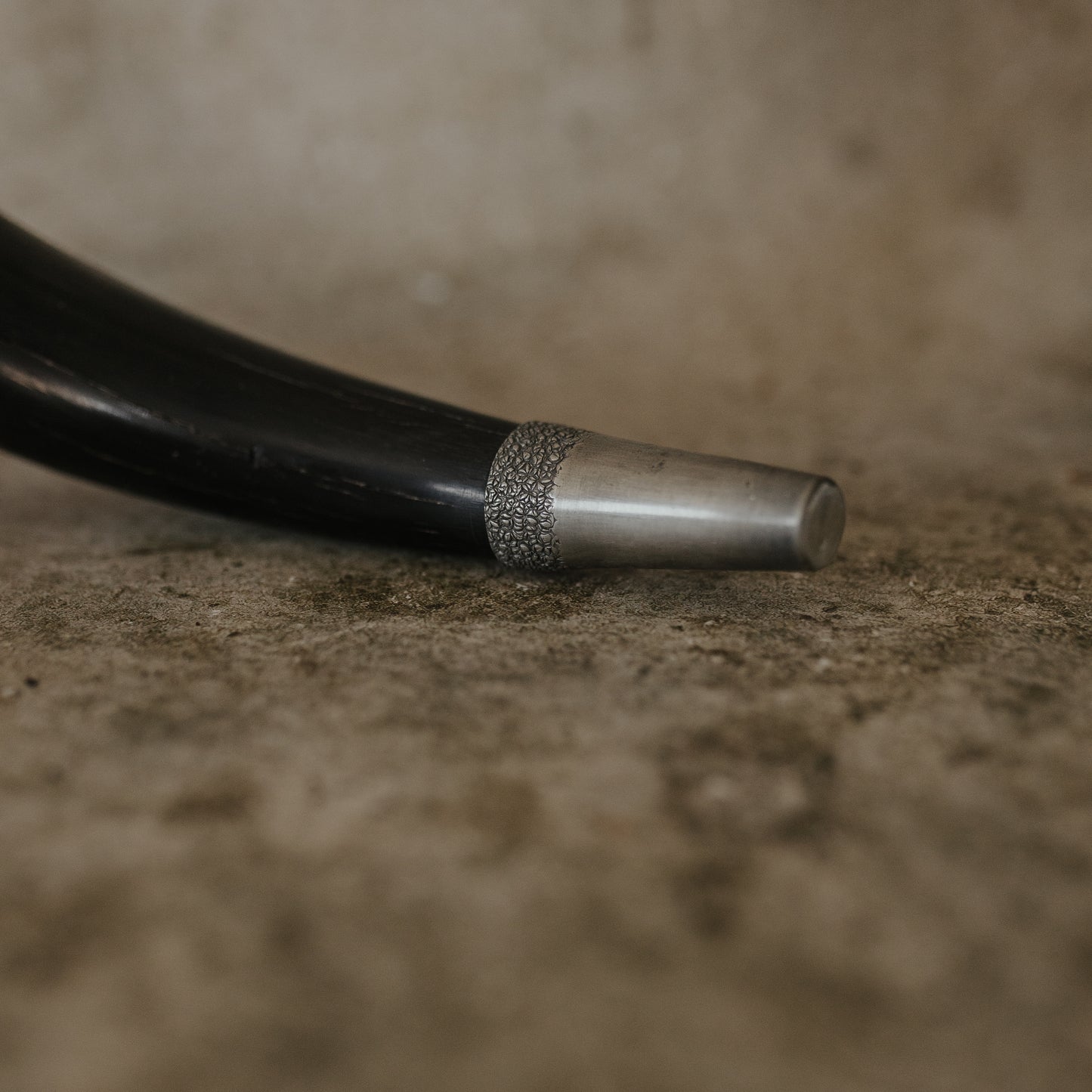 Norwegian Pewter Drinking Horn