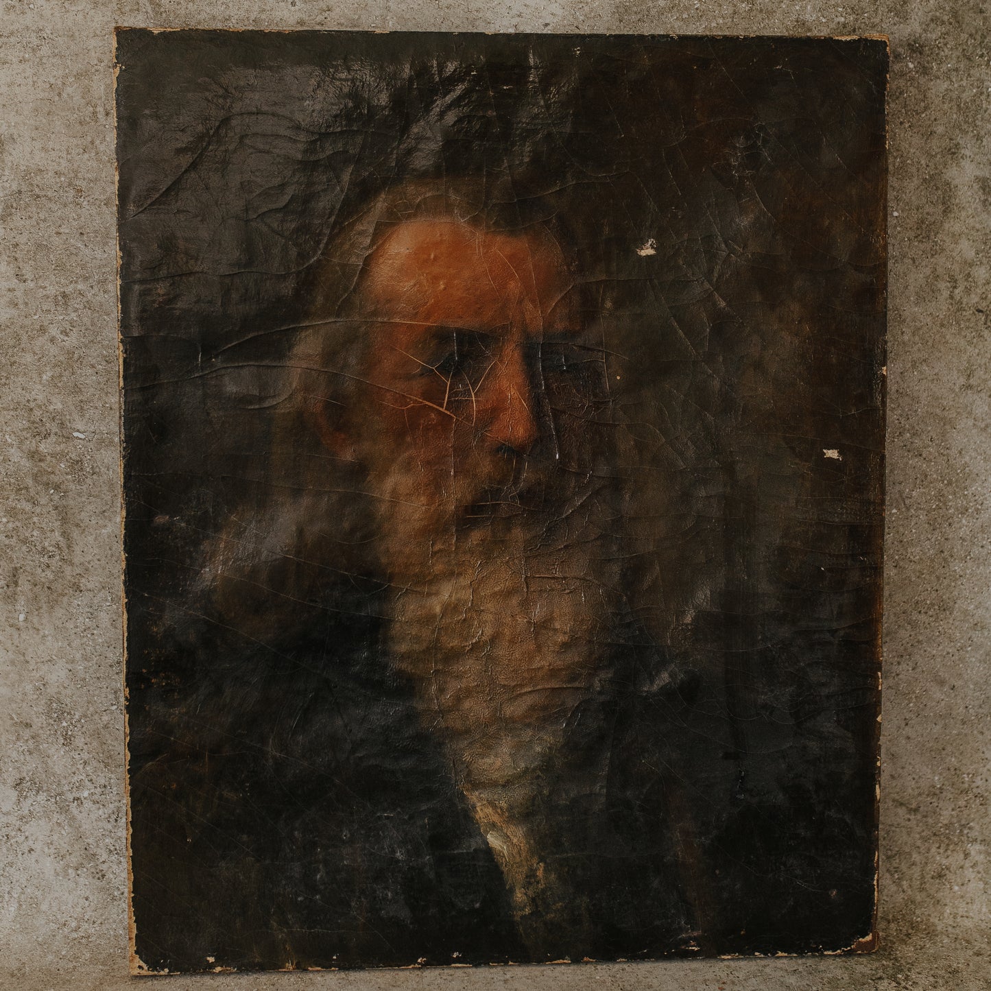 Old Man Oil Painting