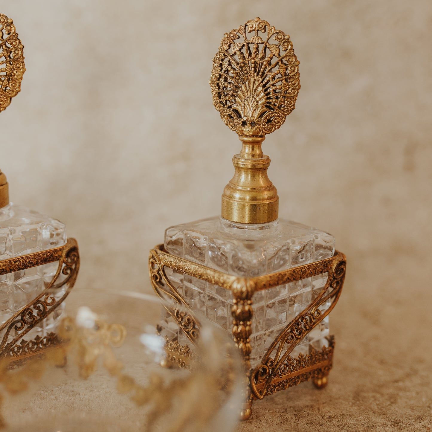 Crystal & Ormolu Vanity Set