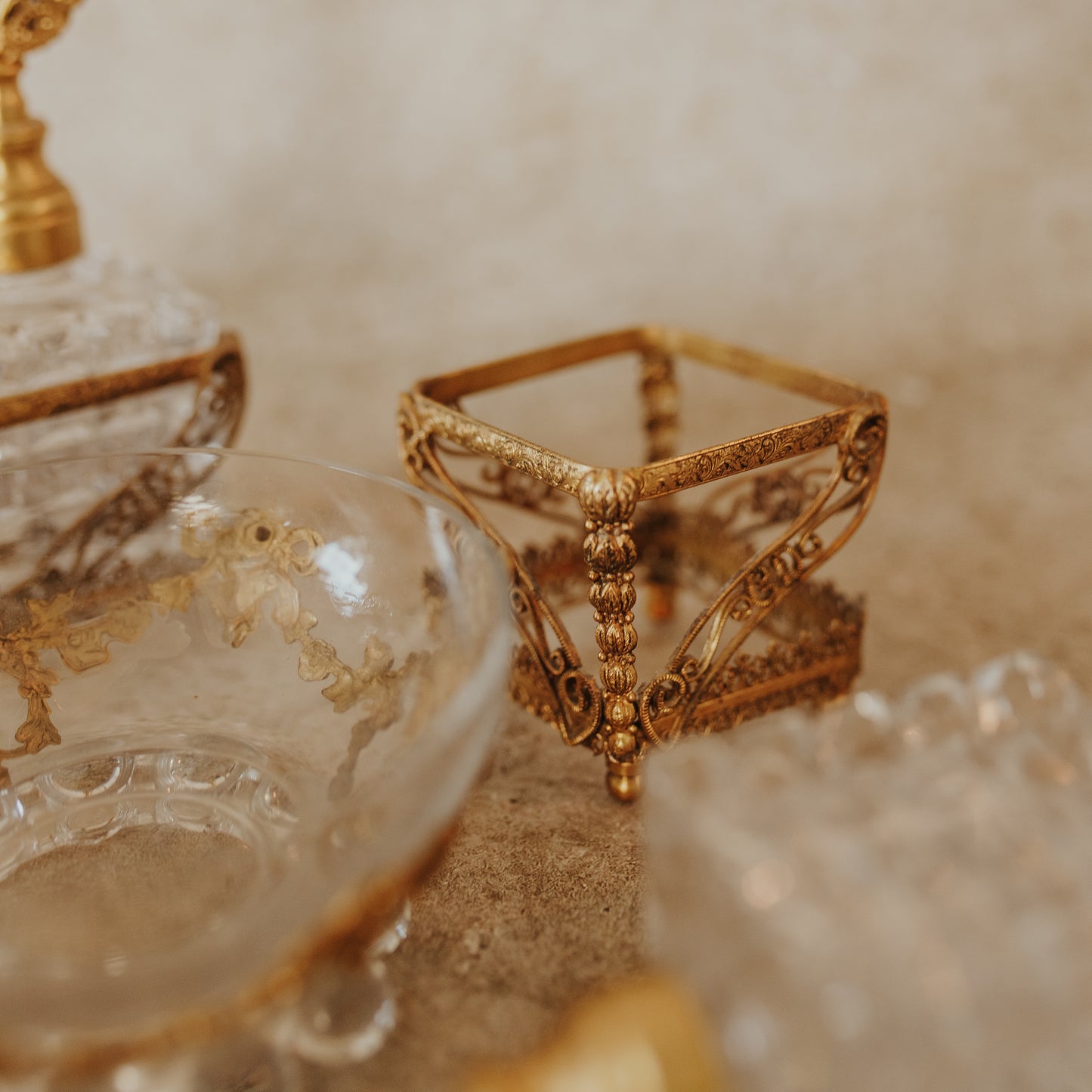 Crystal & Ormolu Vanity Set