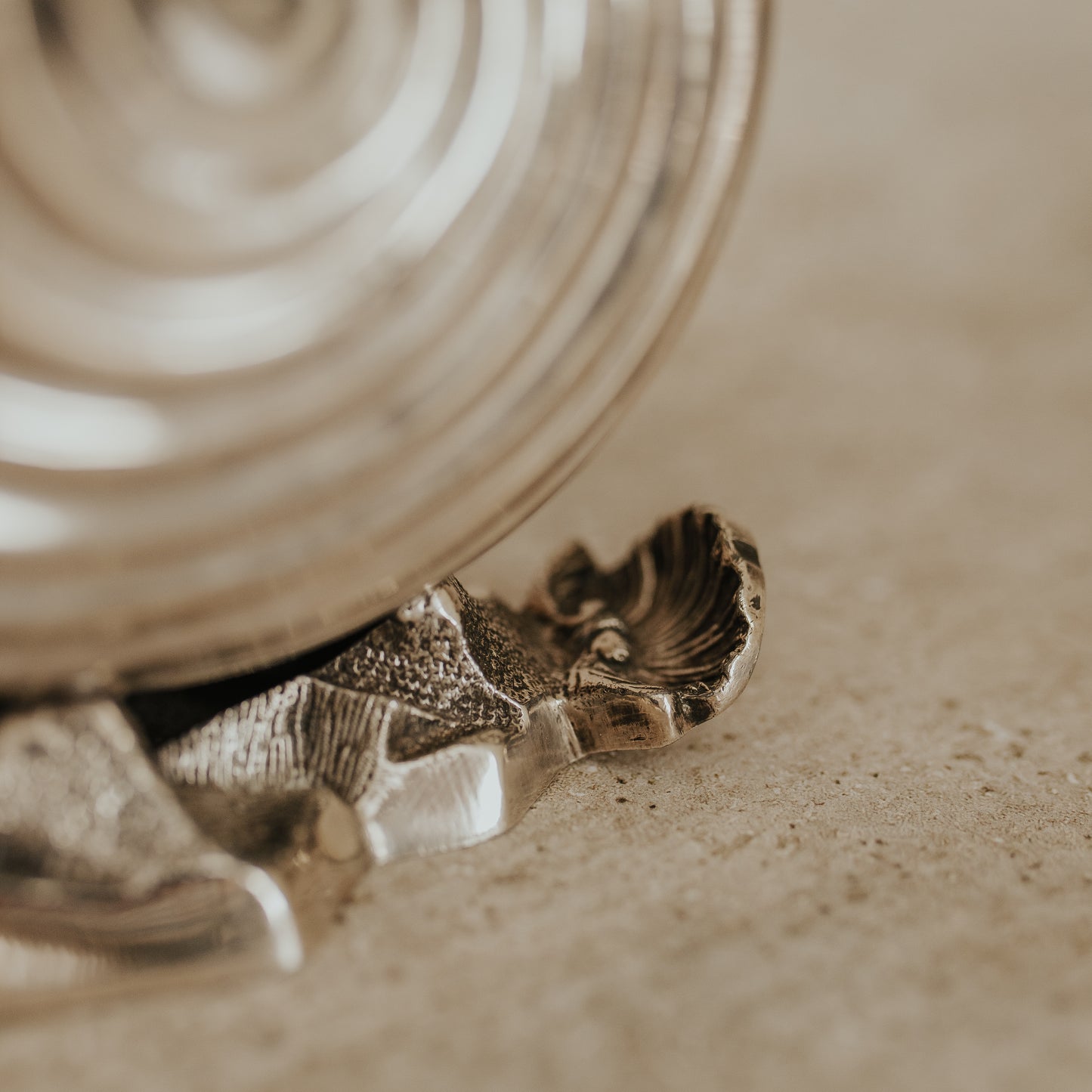 Silver-Plated Nautilus Shell-Shaped Spoon Warmer