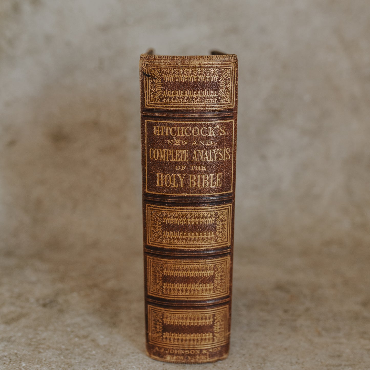 Antique 1875 Leather-Bound Hitchcock’s New and Complete Analysis of the Holy Bible