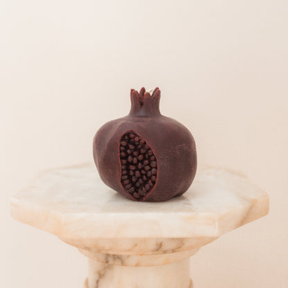 Large Persephone Pomegranate Beeswax Candle