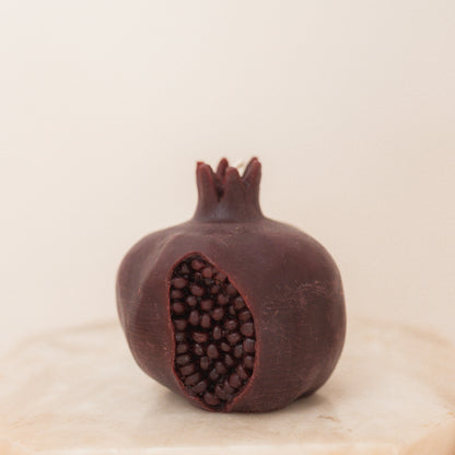 Large Persephone Pomegranate Beeswax Candle