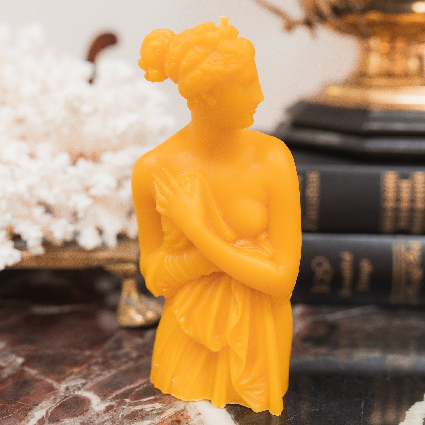 "Muse" Statue Beeswax Candle