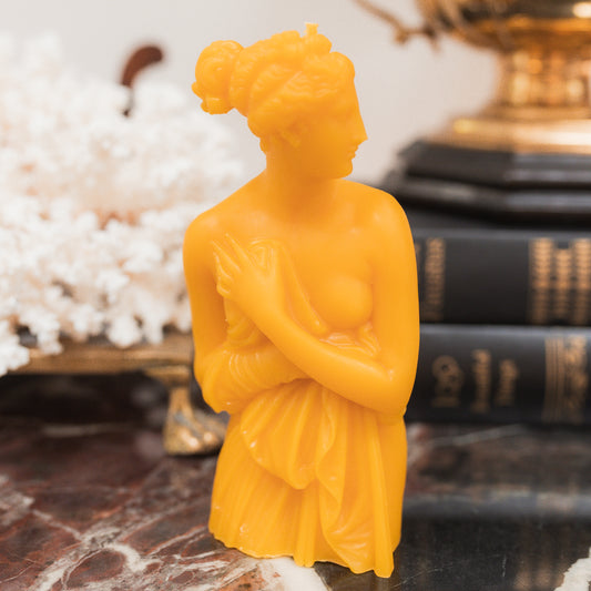 "Muse" Statue Beeswax Candle