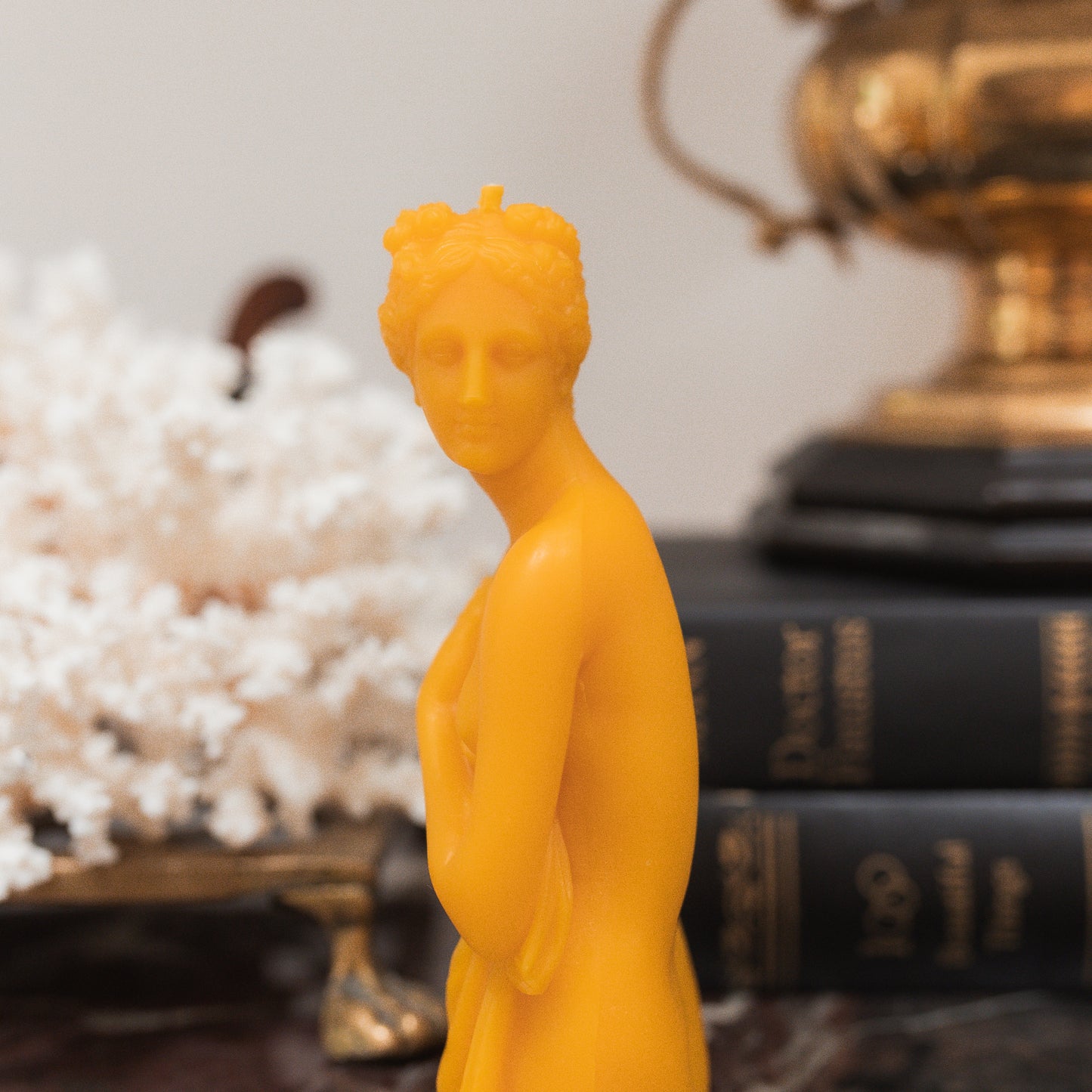 "Muse" Statue Beeswax Candle