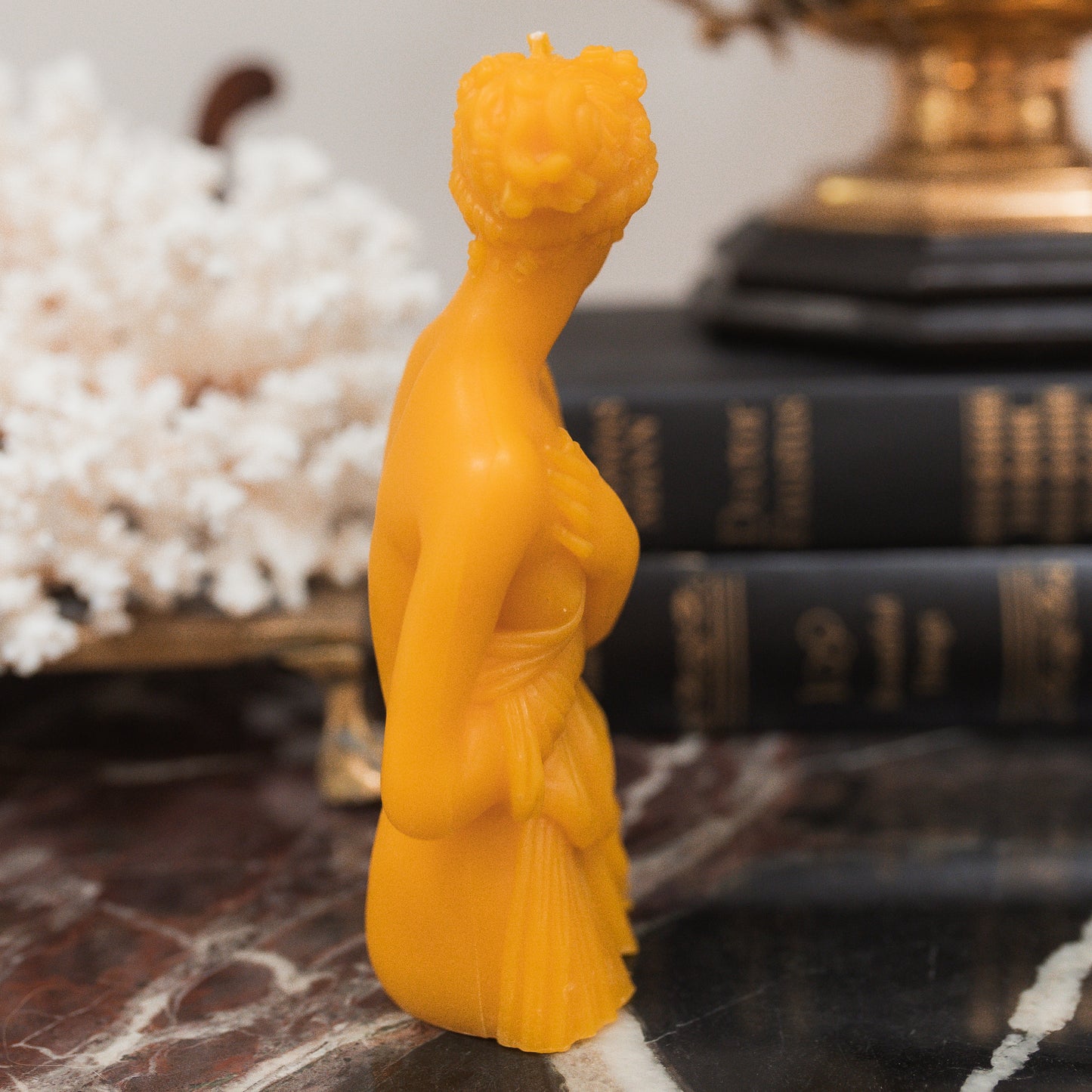 "Muse" Statue Beeswax Candle