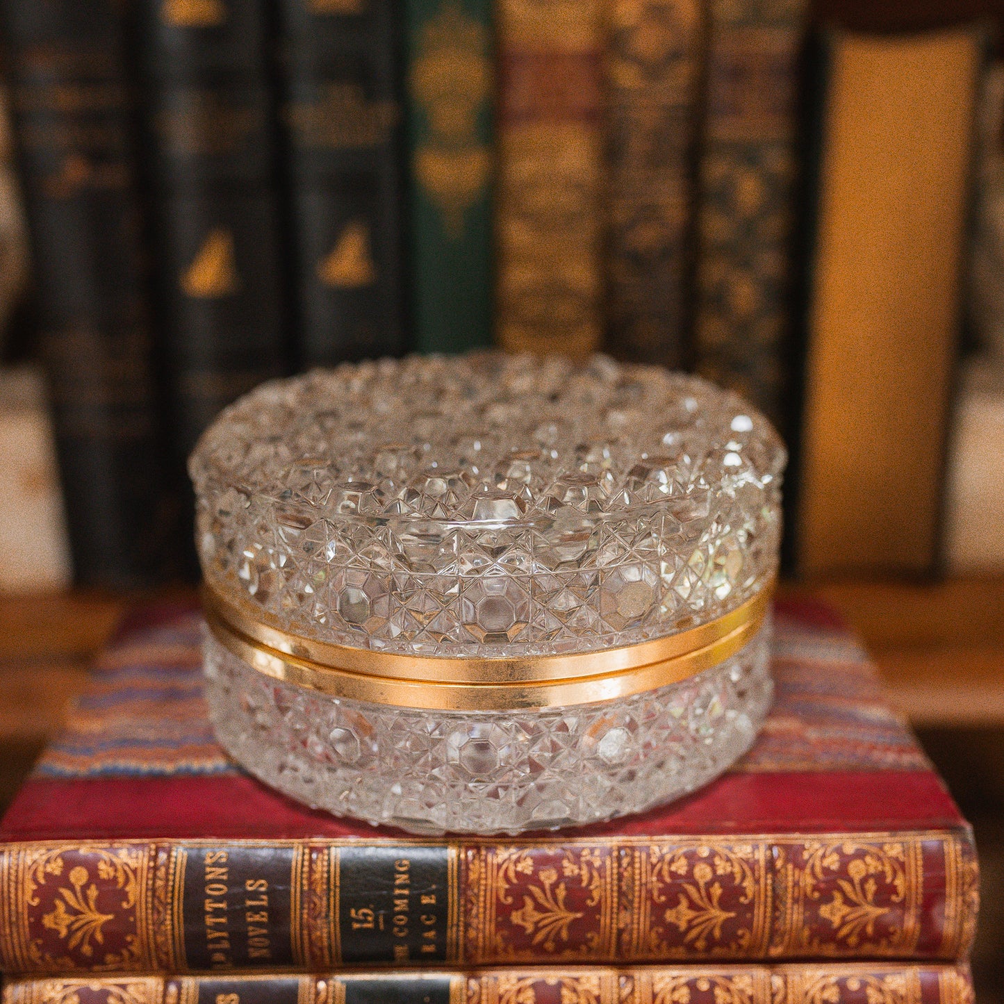 Vintage Cut Crystal Casket