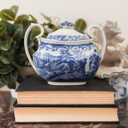Antique Porcelain Lidded Sugar Bowl