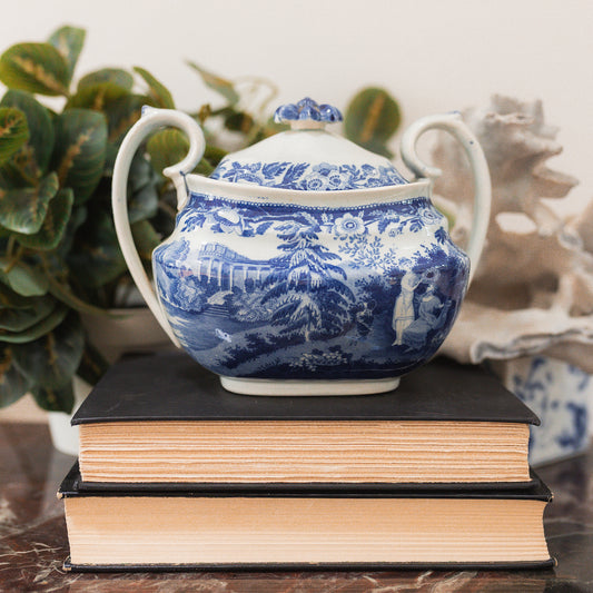 Antique Porcelain Lidded Sugar Bowl