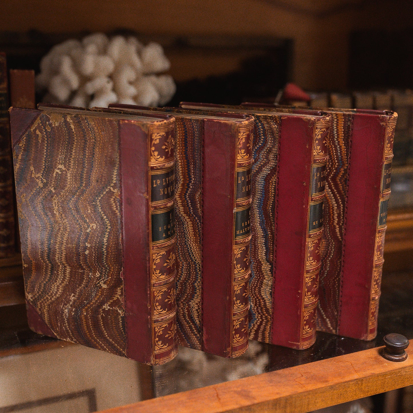 Set of 4 Antique Lytton's Novels