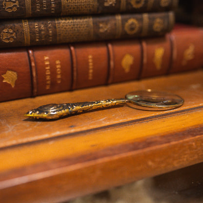 Antique Ladies Brass Magnifying Glass