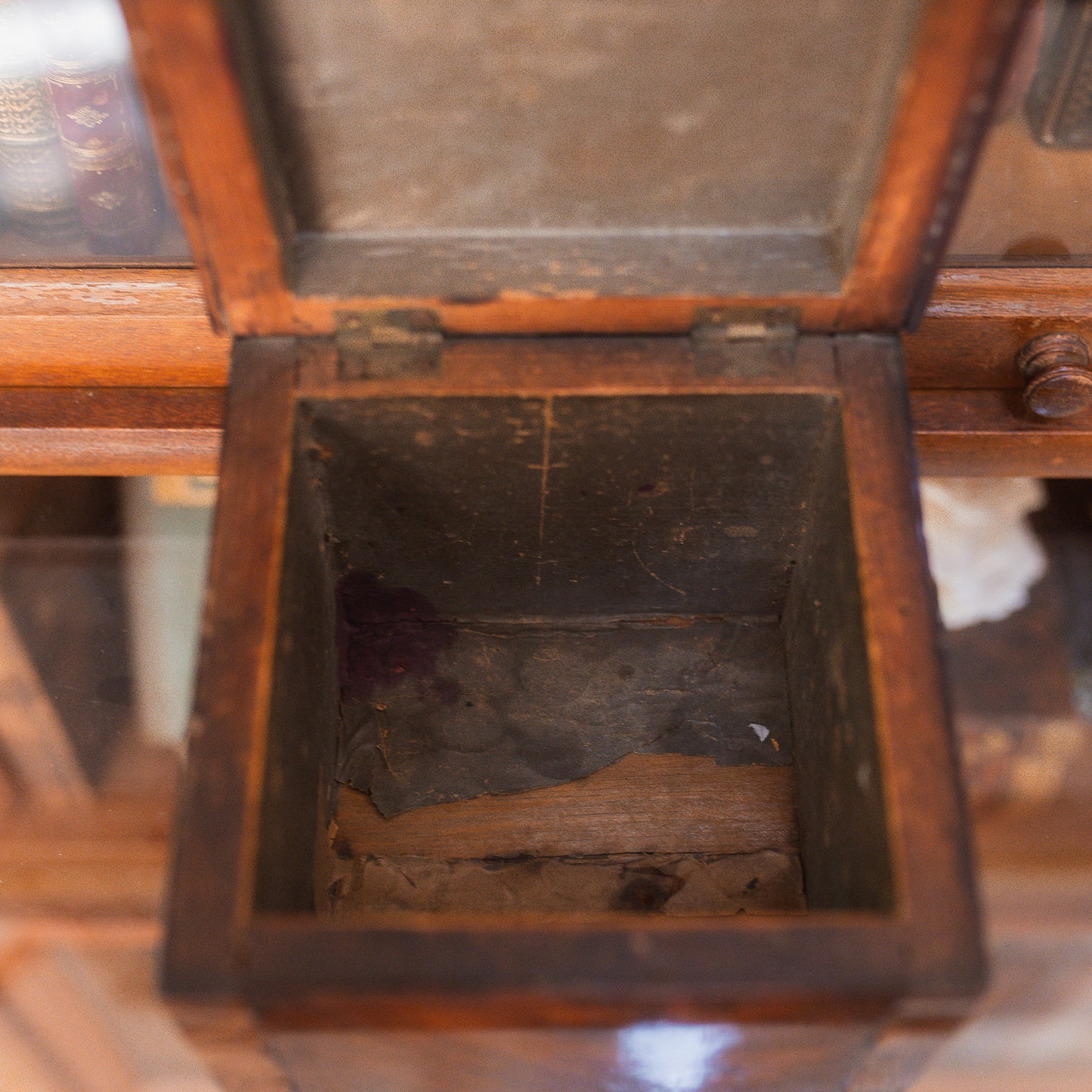 Antique Burlwood Tea Caddy