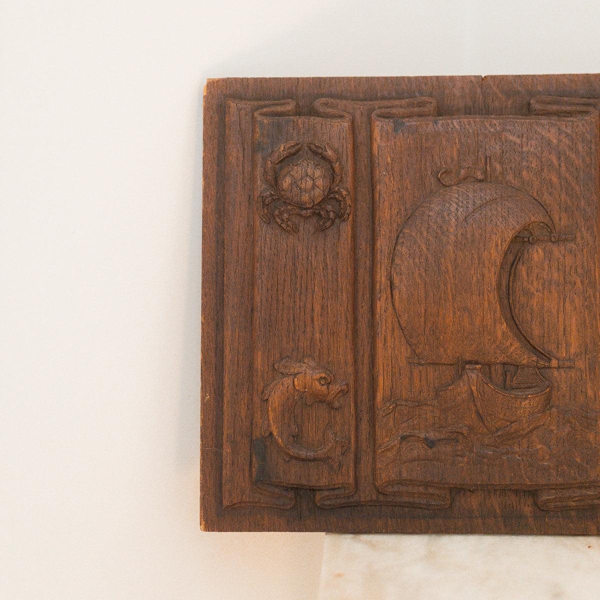 Antique Nautical Wood Panel