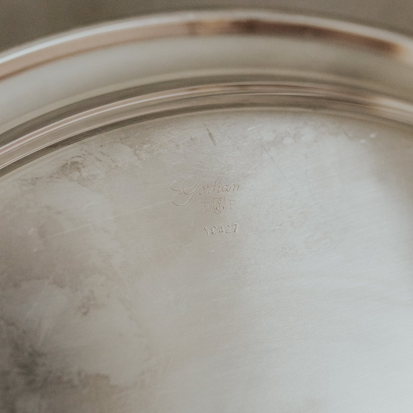 Ostrich Egg in Glass Cloche on Silver Platter