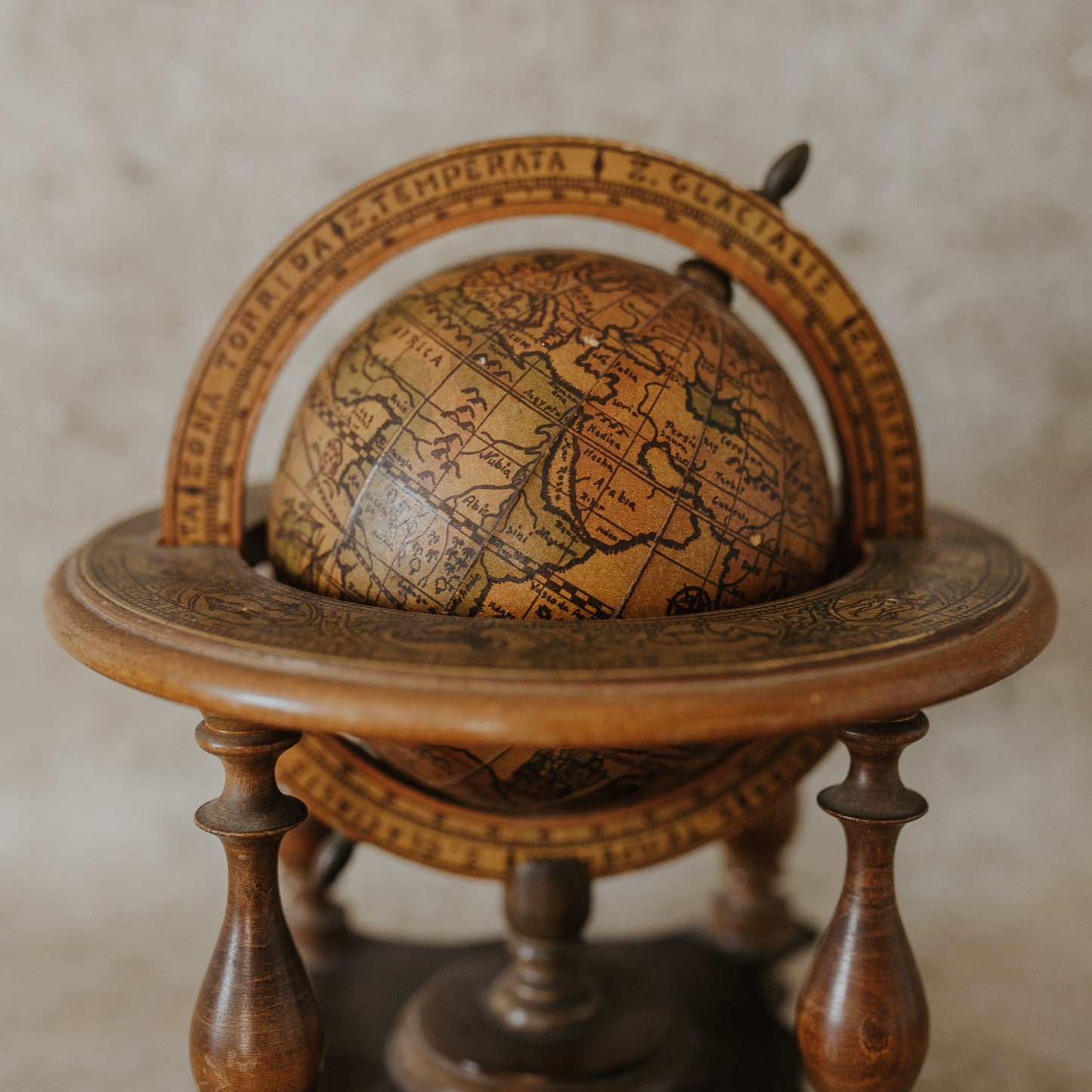 Wooden Desk Globe