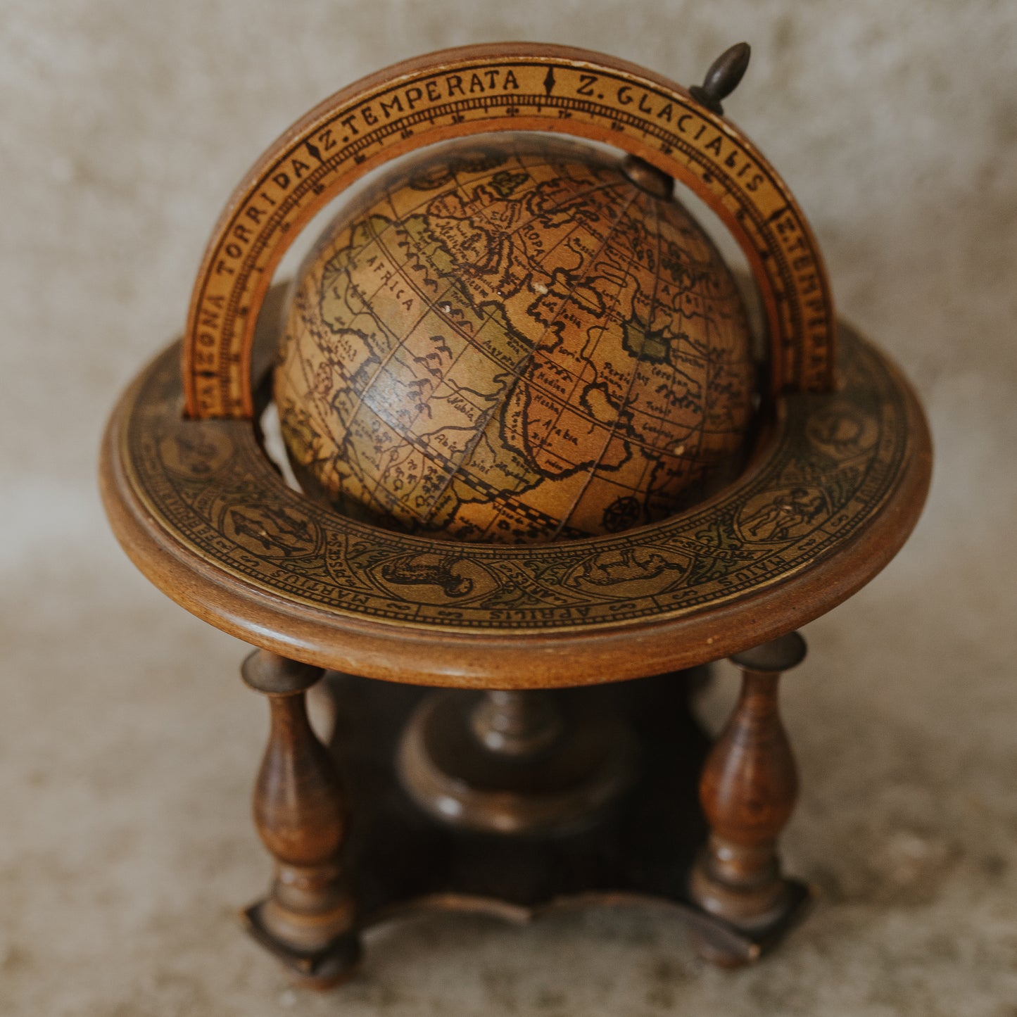 Wooden Desk Globe