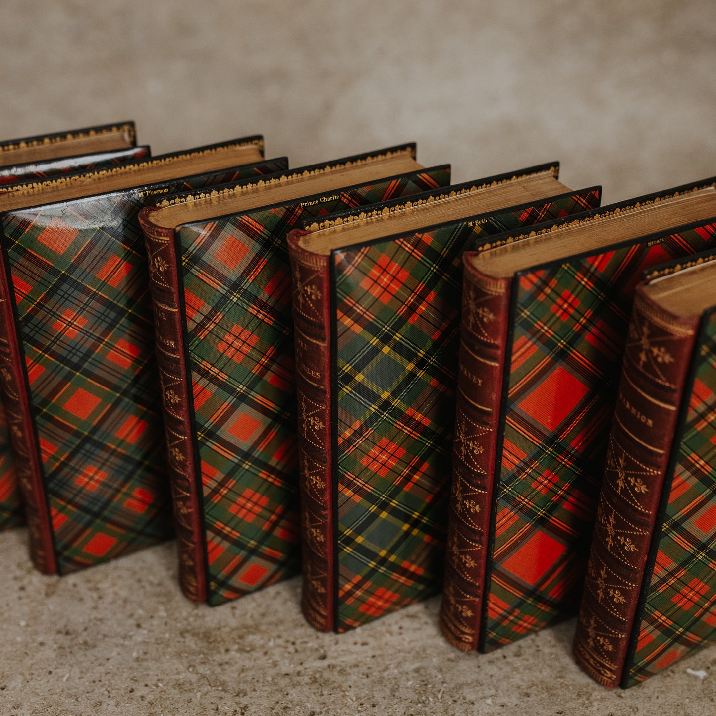 Scott's Poetical Works Tartanware Book Set