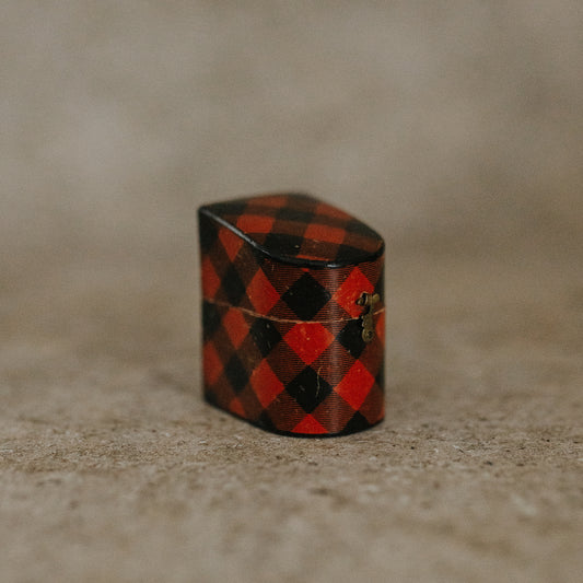 Tartanware Thimble Case with Thimble