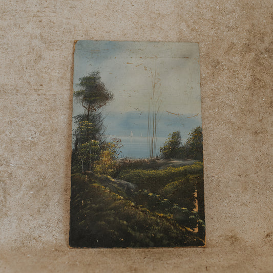 Antique Hudson Valley River Scene