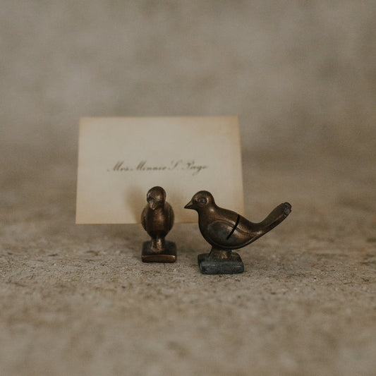 Bronze Bird Place Card Holders