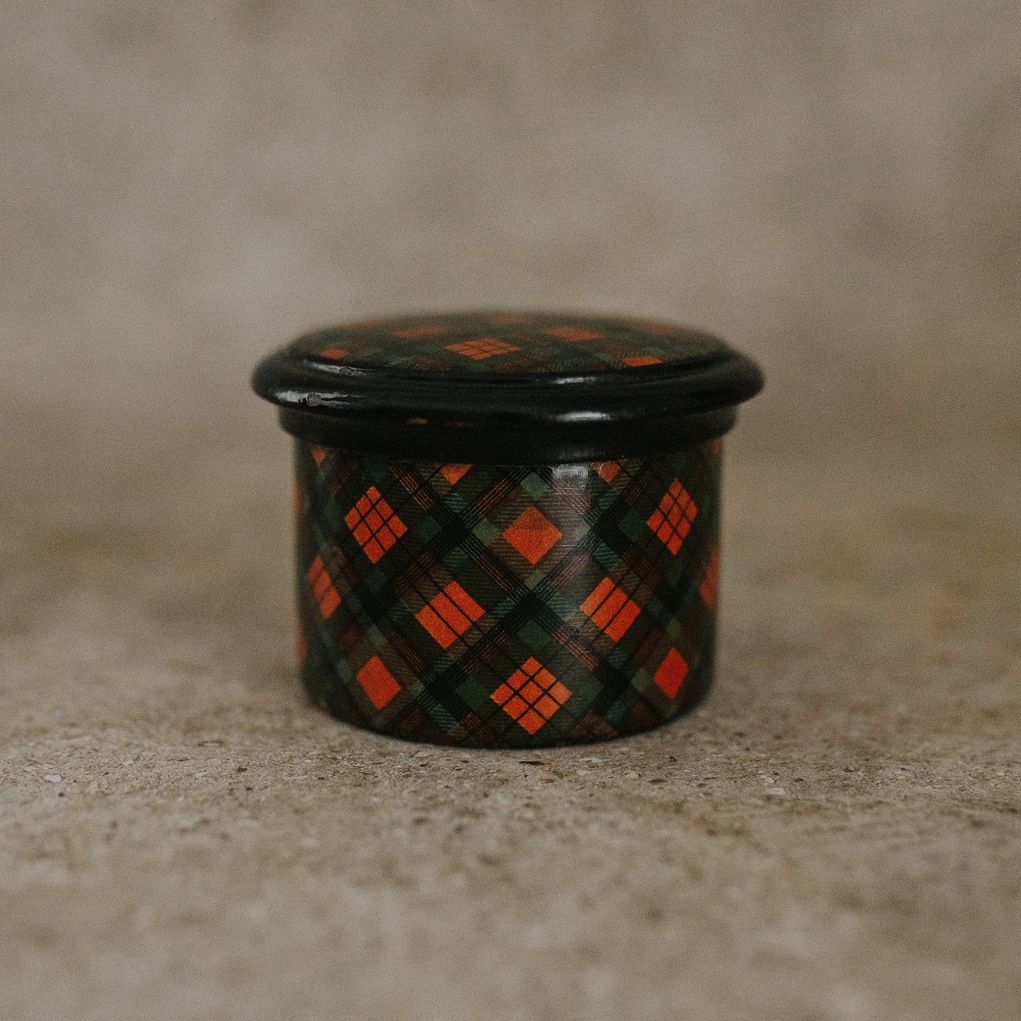 Tartanware Round Wooden Box