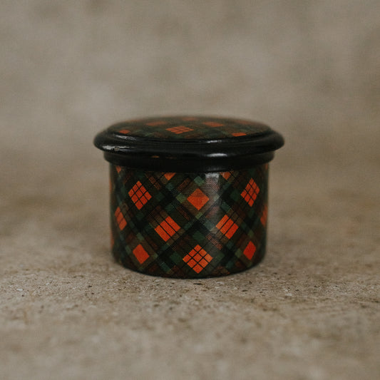 Tartanware Round Wooden Box