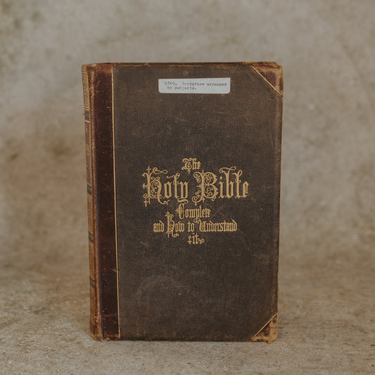 Antique 1875 Leather-Bound Hitchcock’s New and Complete Analysis of the Holy Bible