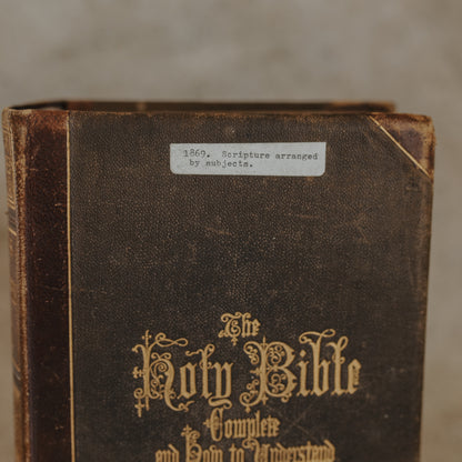 Antique 1875 Leather-Bound Hitchcock’s New and Complete Analysis of the Holy Bible