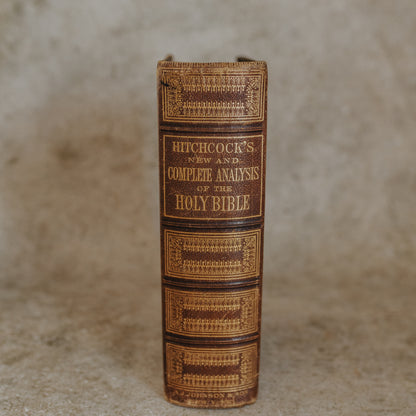 Antique 1875 Leather-Bound Hitchcock’s New and Complete Analysis of the Holy Bible