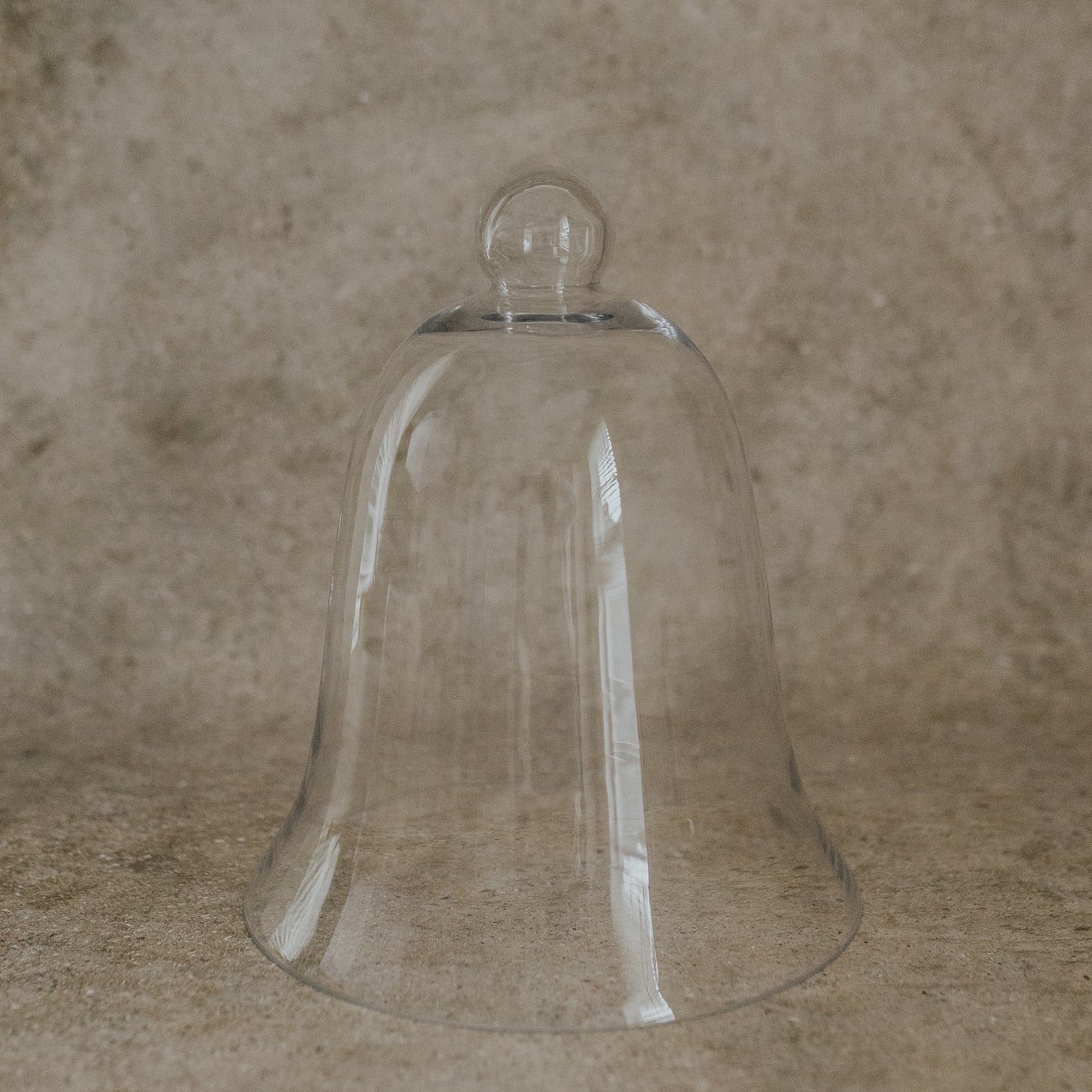 Ostrich Egg in Glass Cloche on Silver Platter
