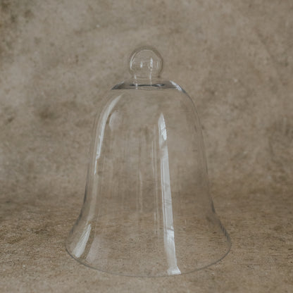 Ostrich Egg in Glass Cloche on Silver Platter