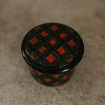 Tartanware Round Wooden Box