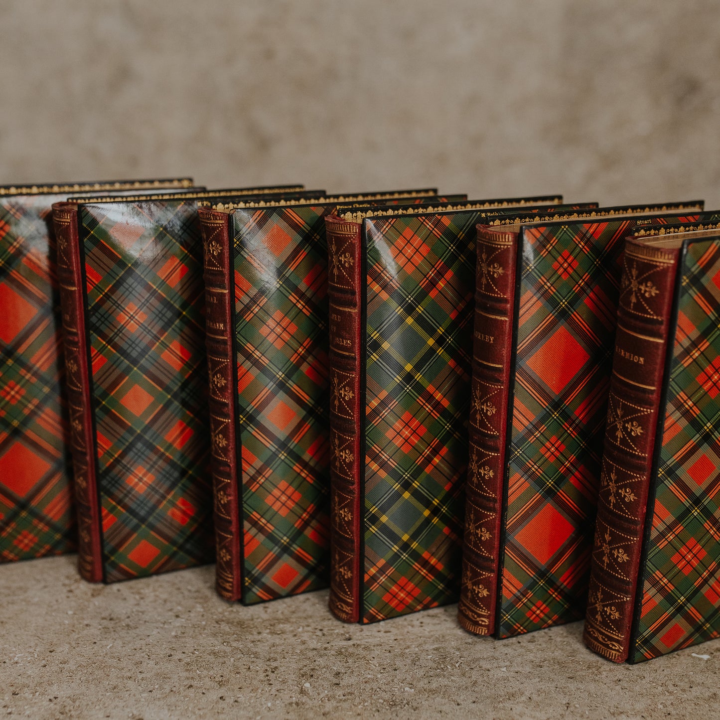 Scott's Poetical Works Tartanware Book Set