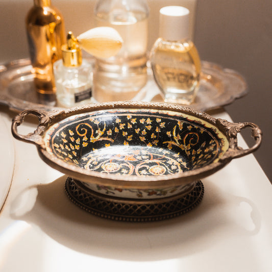 Cloisonné & Bronze Soap Dish
