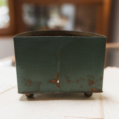 Antique Green Toleware Planter