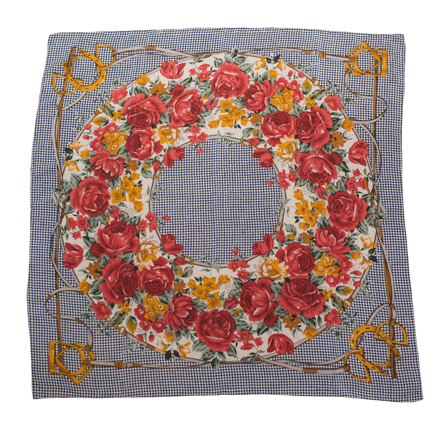 Vintage Silk Floral Scarf