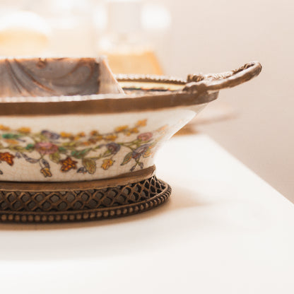 Cloisonné & Bronze Soap Dish