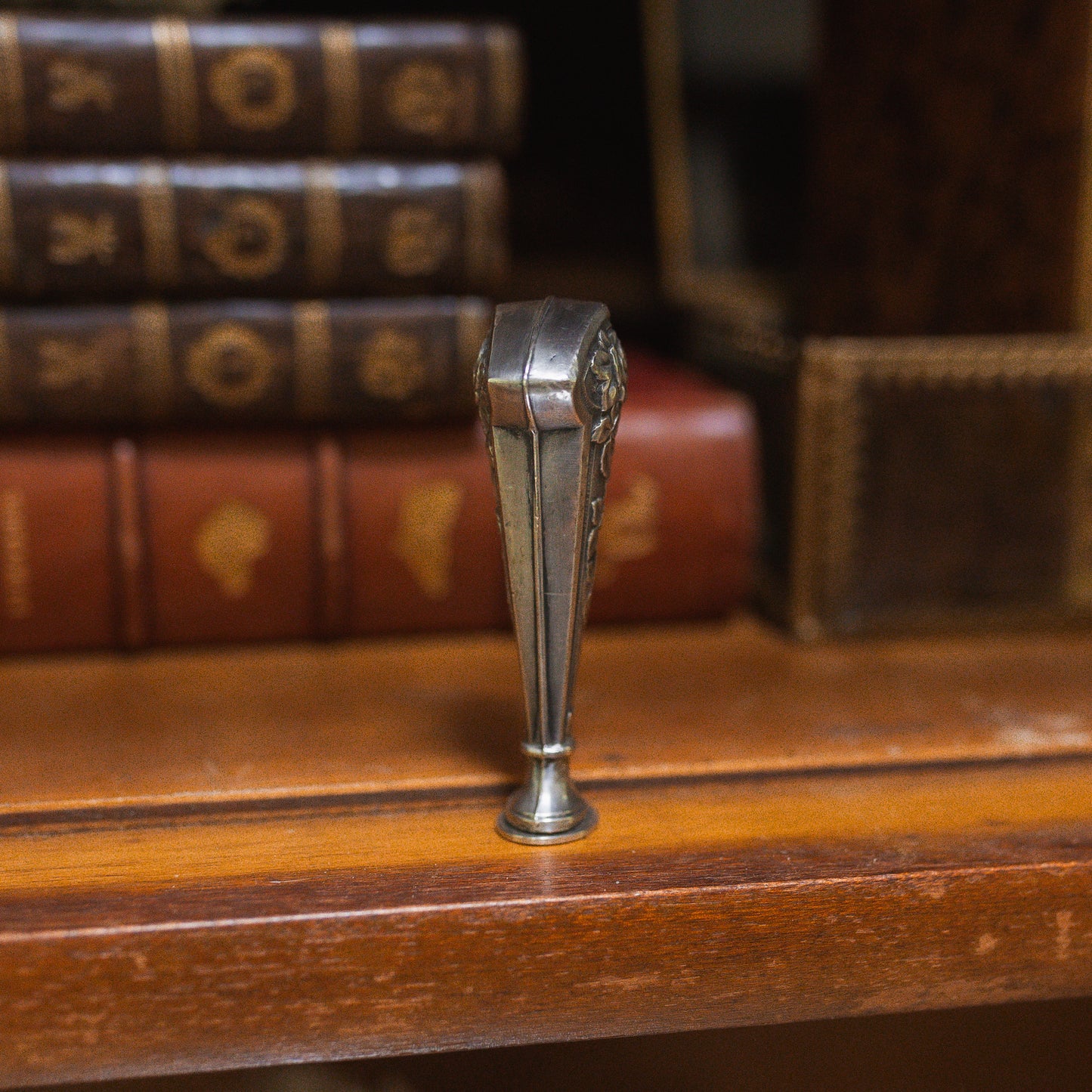 Antique Sterling Silver Floral Wax Seal Stamp