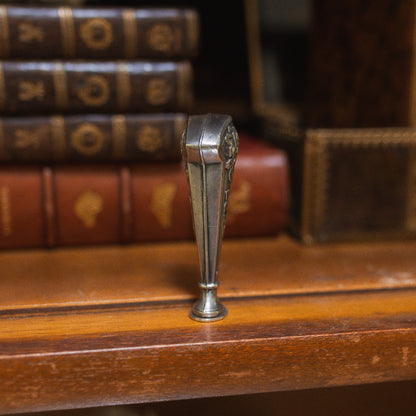 Antique Sterling Silver Floral Wax Seal Stamp