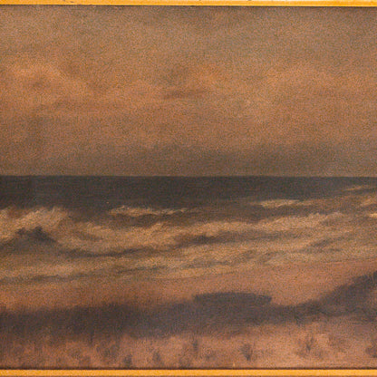 Antique Seascape Oil Painting